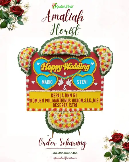 Papan Bunga Pernikahan Plosogede